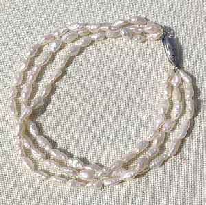 Antique Sterling silver pearl bracelet